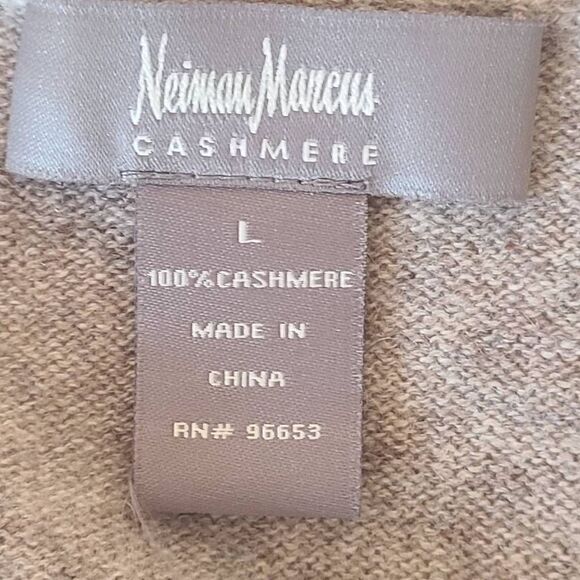 Neiman Marcus Women's Cashmere Pullover Sweater Light Gray Size Large - Picture 5 of 10